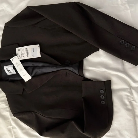Zara Dark Brown Women's Blazer - Picture 3 of 6